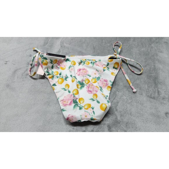 Victoria's Secret Womens Large White Floral Tie Cheeky Bottom NWT - Picture 2 of 5
